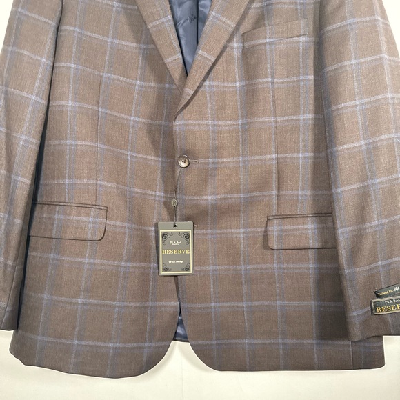 Jos. A. Bank Reserve NWT 100% Wool $698 Sport Coat Blazer Brown Plaid 46R - Picture 8 of 12